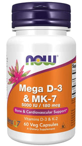Mega D - 3 & K - 2 mk - 7 60 tobolek. (5000 IE / 180 mcg) JETZT LEBENSMITTEL